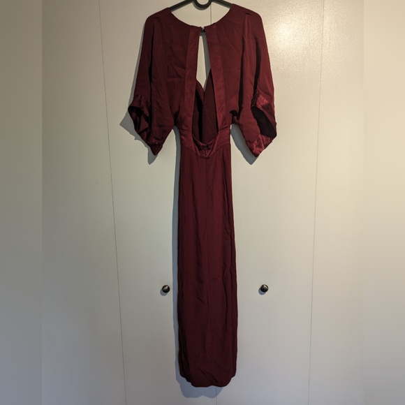 Adelyn Rae - Kimono dress in burgundy, size XS - Picture 4 of 5